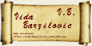Vida Barzilović vizit kartica